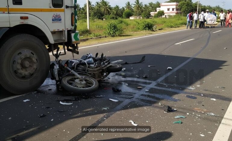 Rider Dies in Bhatkal Highway Accident; Wife Critically Injured