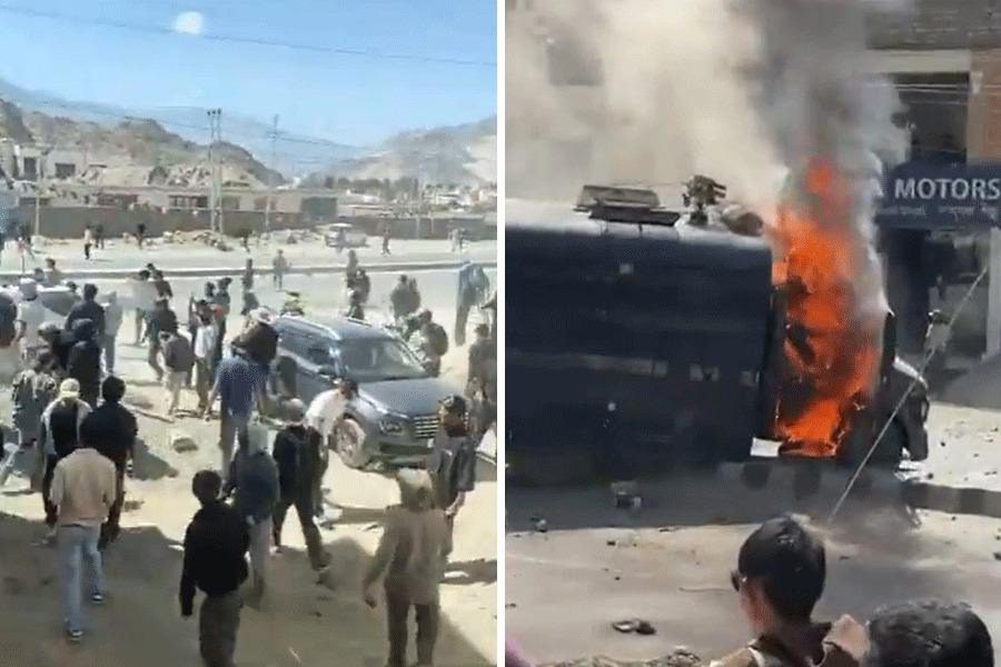 Unrest in Ladakh: Protesters Set BJP Office on Fire Amid Statehood Demands
