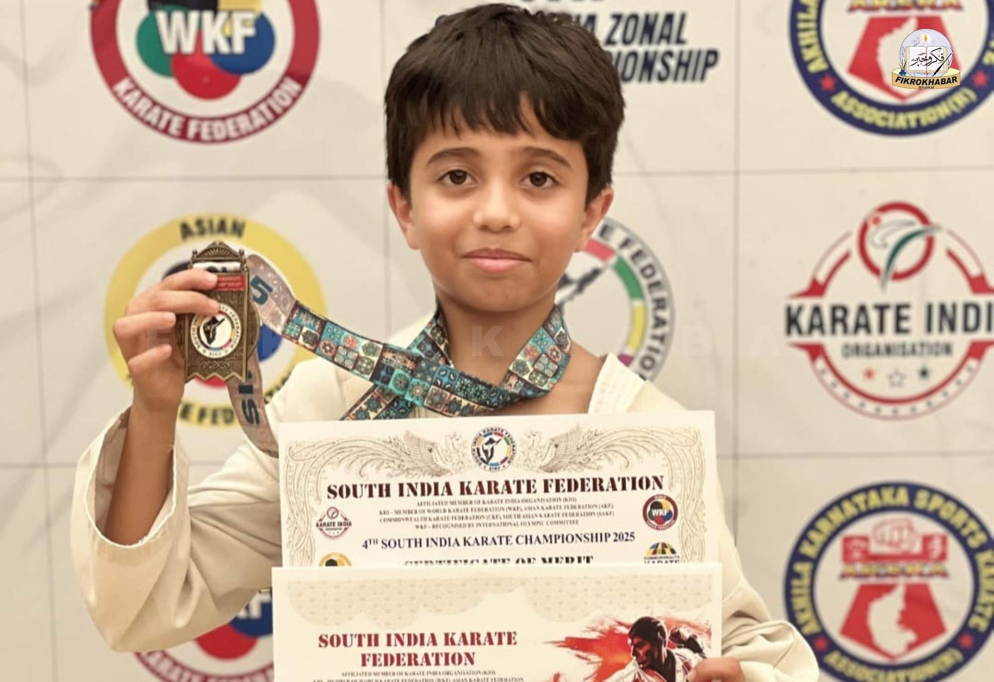 Iqbal Chamundi Wins Gold at South India Zonal Karate Championship