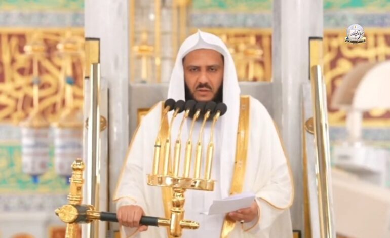 Sheikh Khaled Muhanna Delivers Friday Sermon at the Prophet’s Mosque