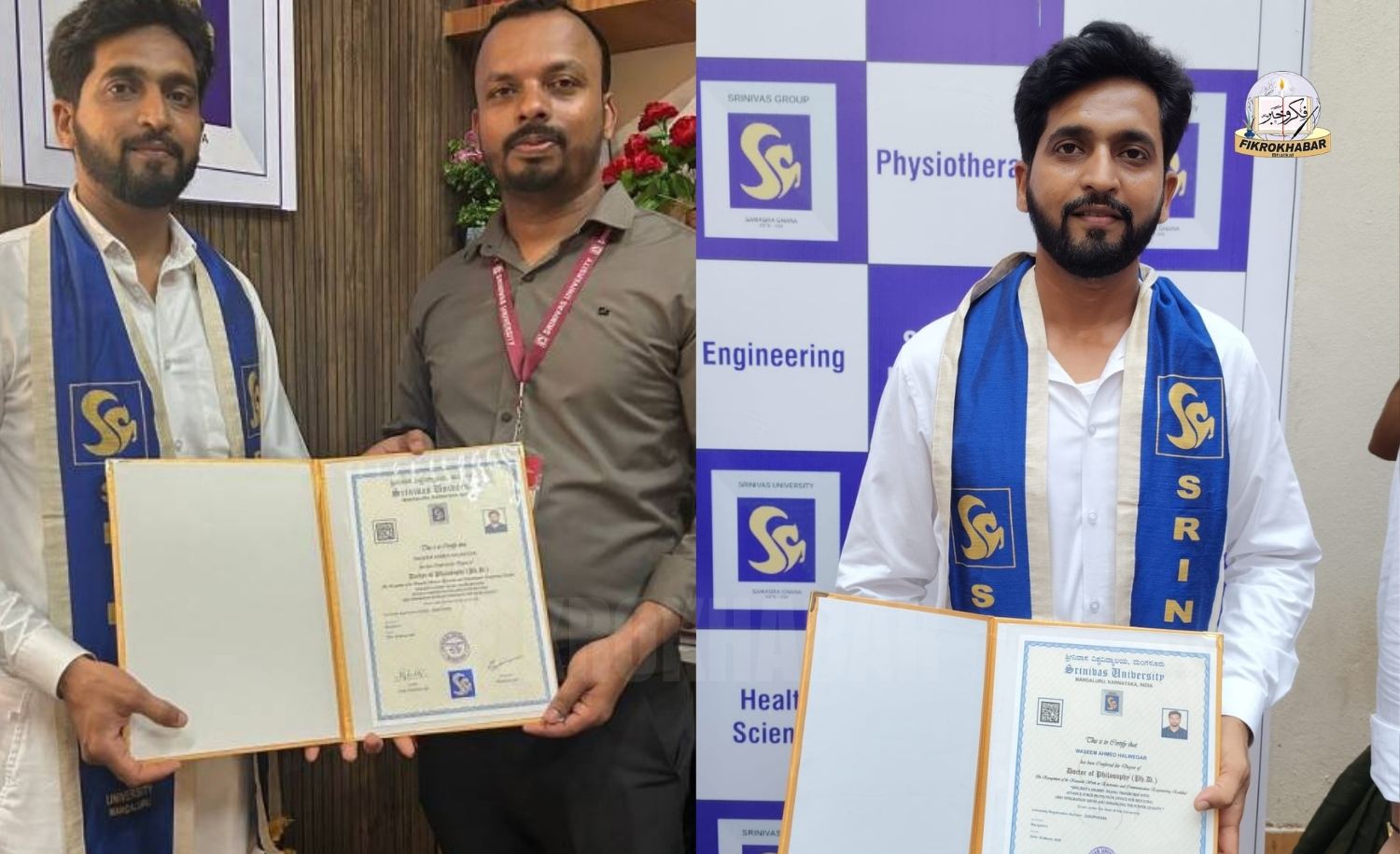 Bhatkal Professor Dr. Wasim Ahmed Halwegar Awarded PhD by Srinivas University