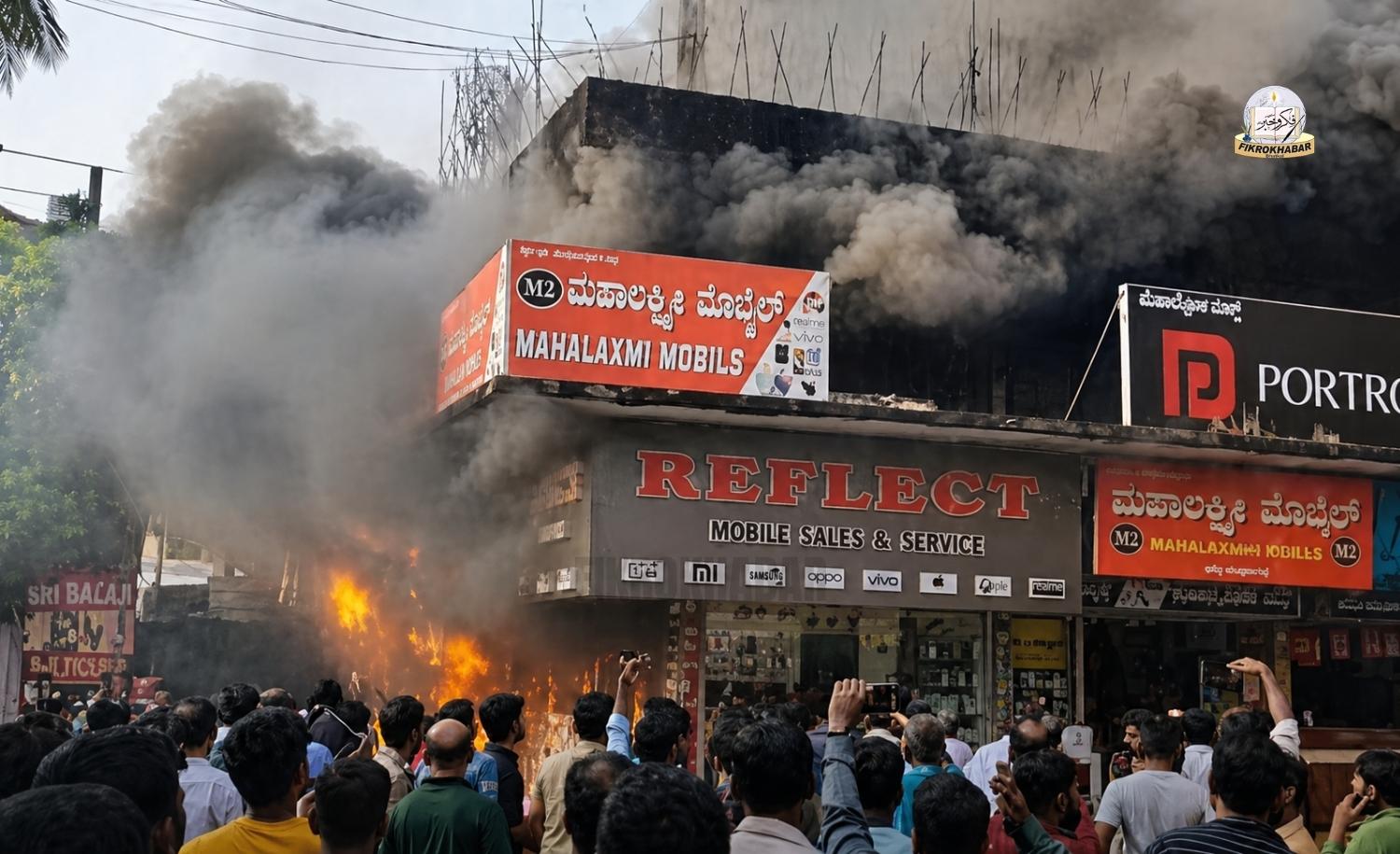 Blaze Erupts in Old Udupi Building Near City Bus Stand; No Casualties Reported