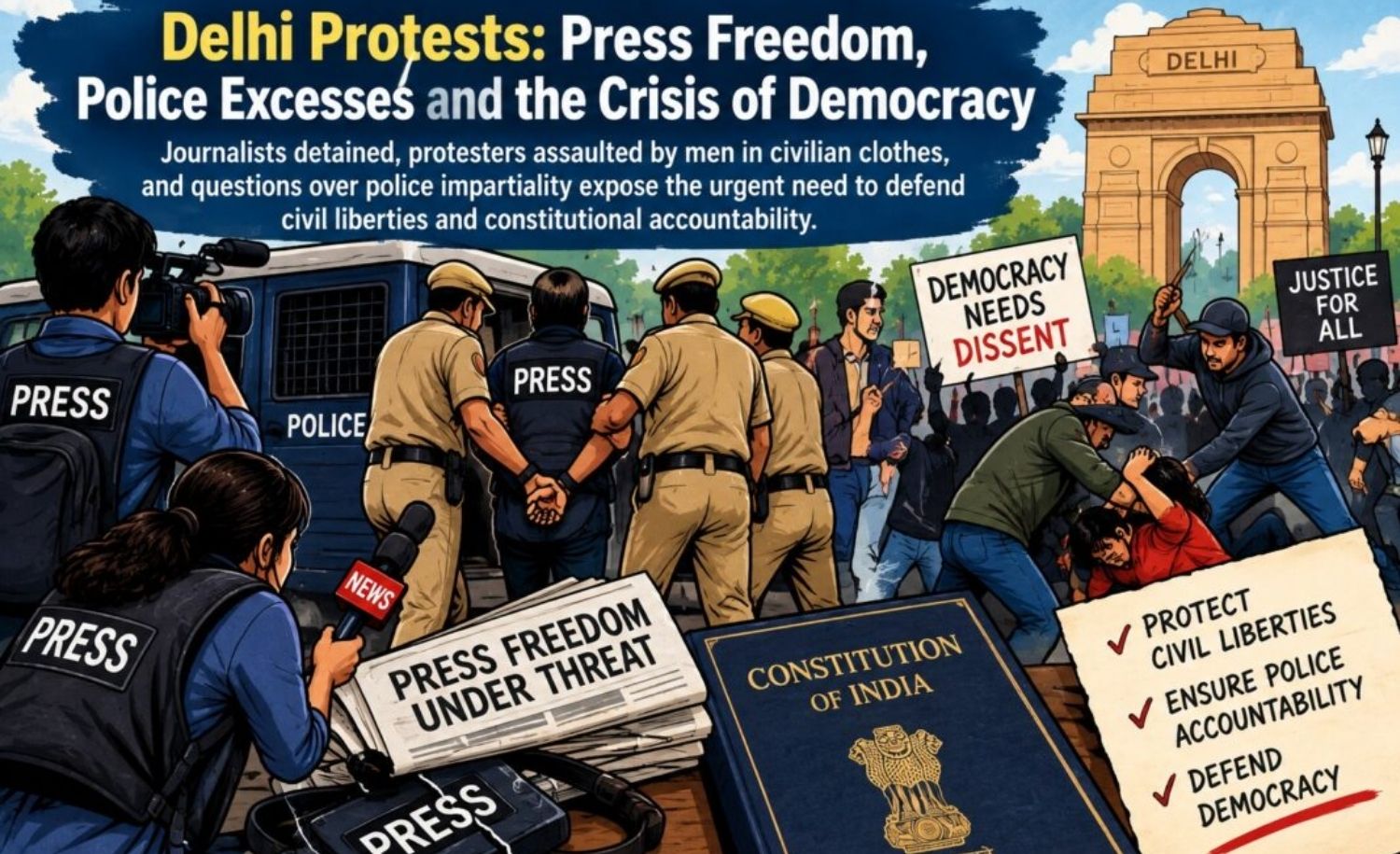 Delhi Protests: Press Freedom, Police Excesses and the Crisis of Democracy