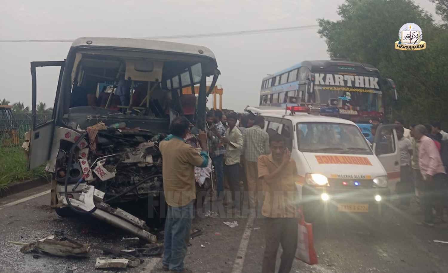 Two Private Buses Collide Head On Near Kundapur, 28 Injured; Three Critical