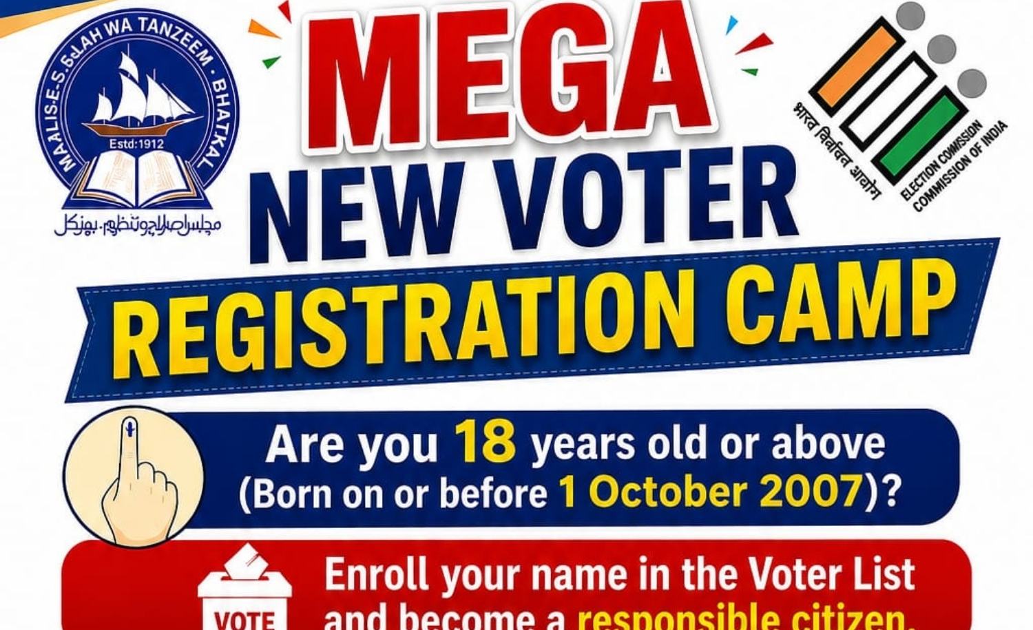 Majlis e Islah wa Tanzeem to Organize Mega Voter Registration Camp in Bhatkal This Weekend