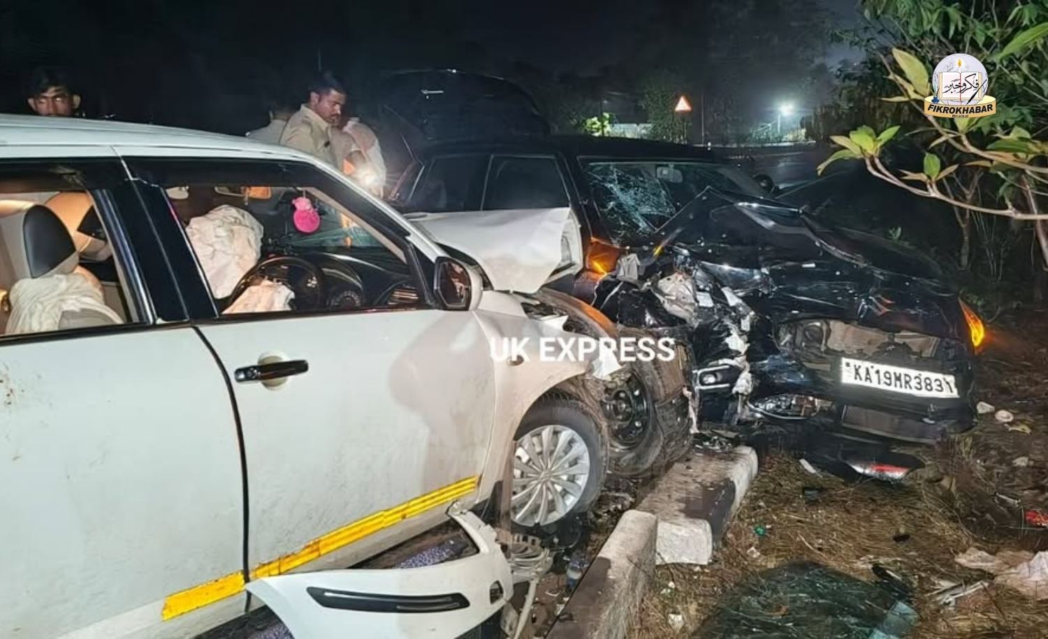 Five Injured in Car Collision Near Venkatapura Bridge in Bhatkal