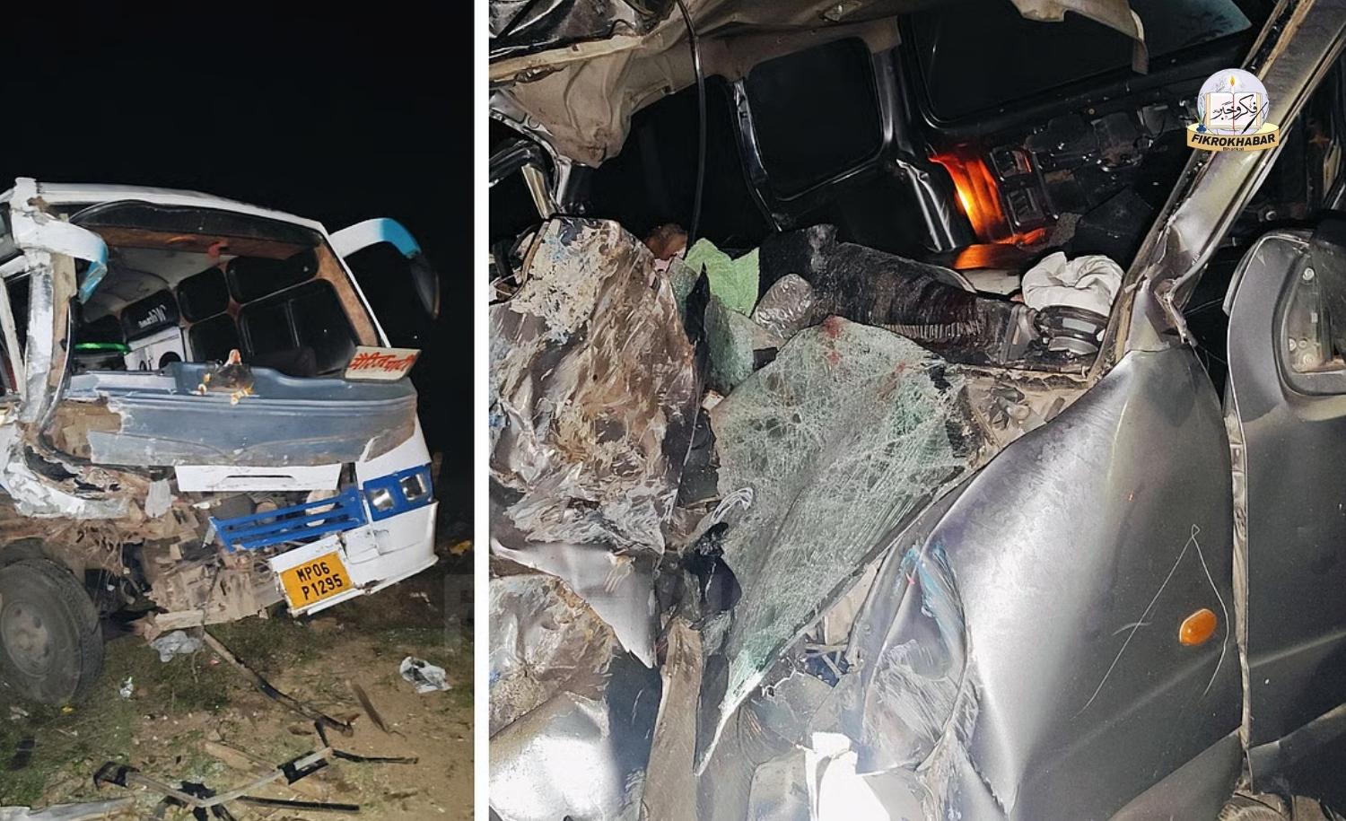 Five Killed in Early Morning Bus–Van Collision in Madhya Pradesh