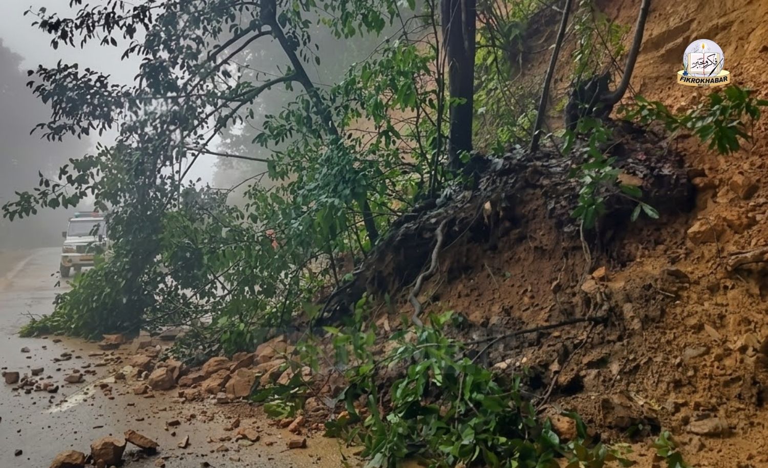 Landslide Blocks Road at Devimane Ghat, Traffic Restored