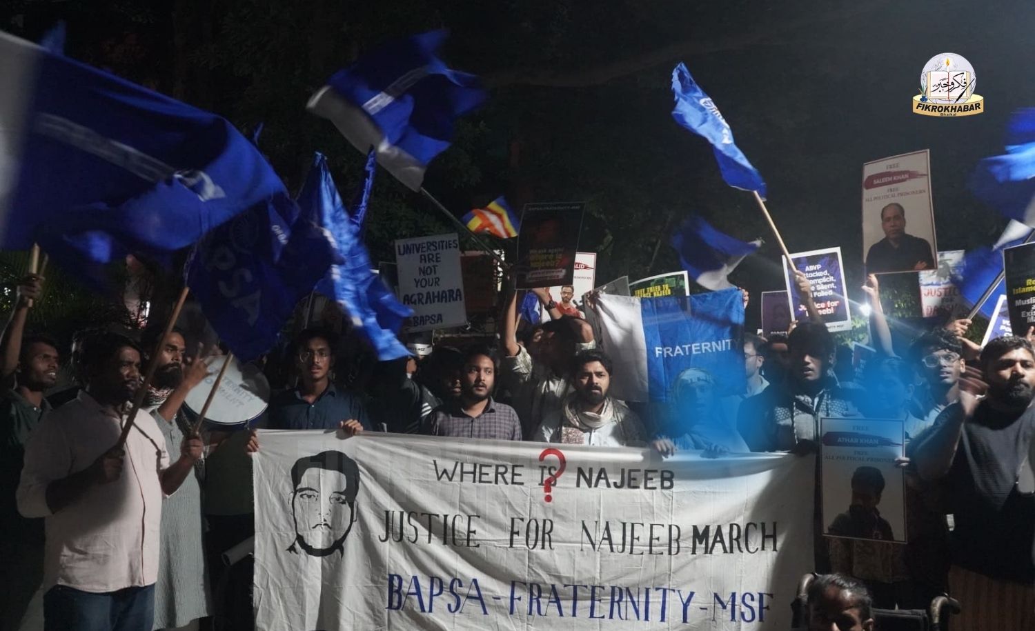 Nine Years On, JNU Students March Demanding Justice and Answers in Najeeb Ahmed’s Disappearance