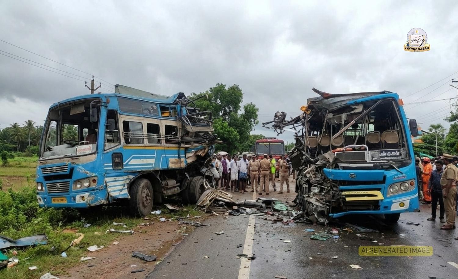 Six Killed in Tenkasi Bus Crash; Police Say Cleaner Was Driving