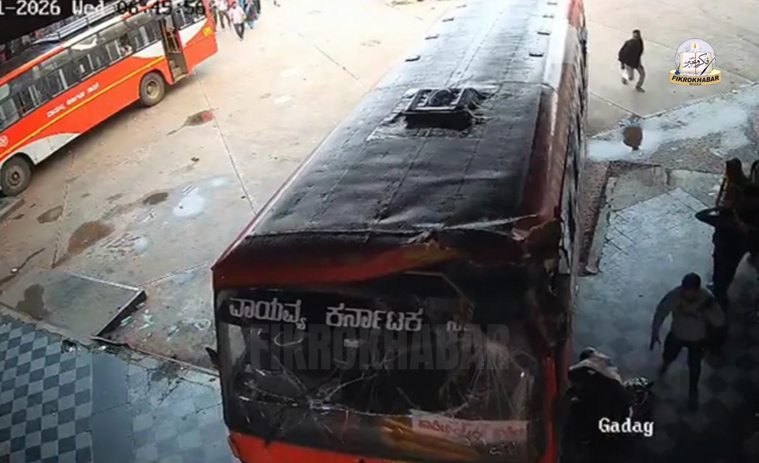 Toddler Killed, Four Injured After Bus Accident at Haveri Bus Stand
