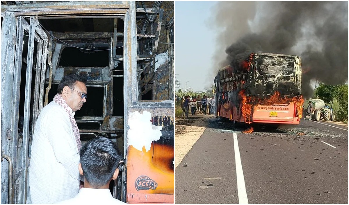 Tragedy in Rajasthan: At Least 20 Killed as Bus Bursts into Flames